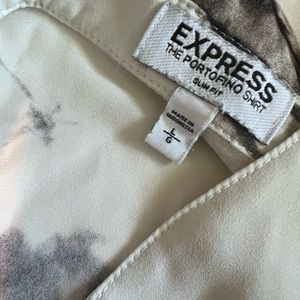 Express black and white portofino shirt